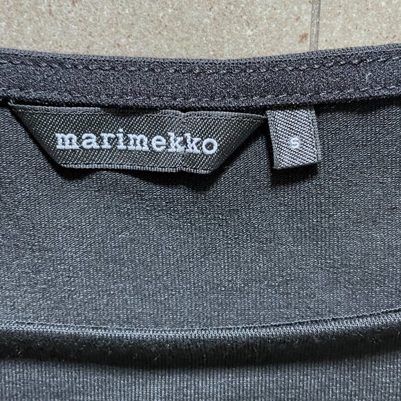 Marimekko Blue and Black Striped T-shirt Dress with A-line cut-Small - Picture 3 of 6